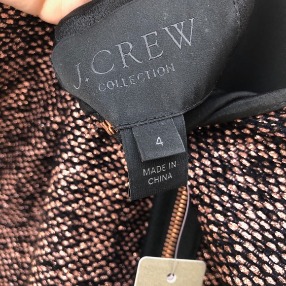 NWT JCrew Collection rose-gold tweed dress sz4 - Picture 3 of 4